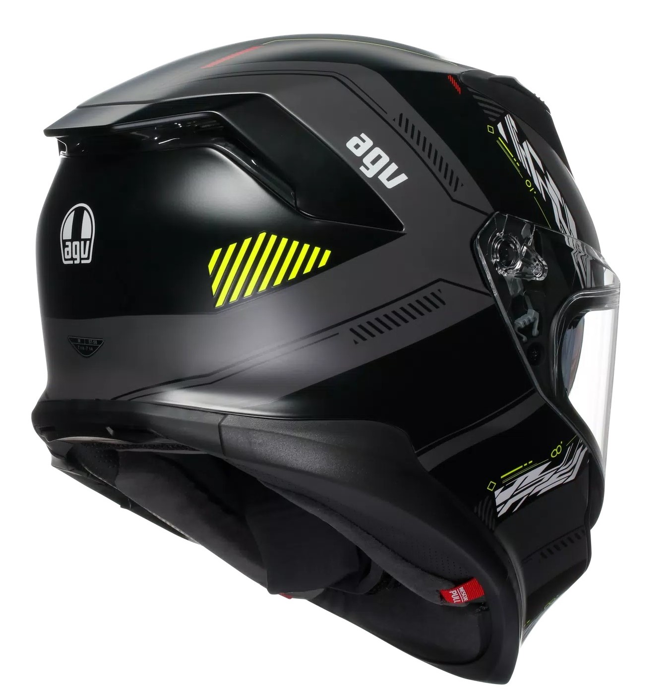 AGV Hjälm K7 Kyber Mattgrå/Fluogul bild 3