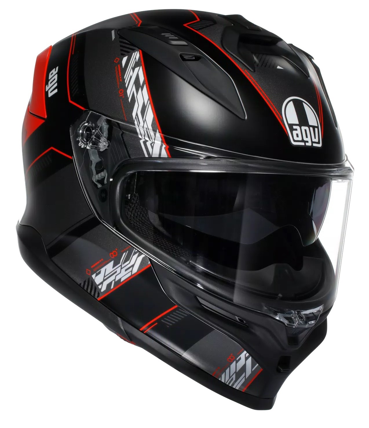 AGV Hjälm K7 Kyber Mattsvart/Röd