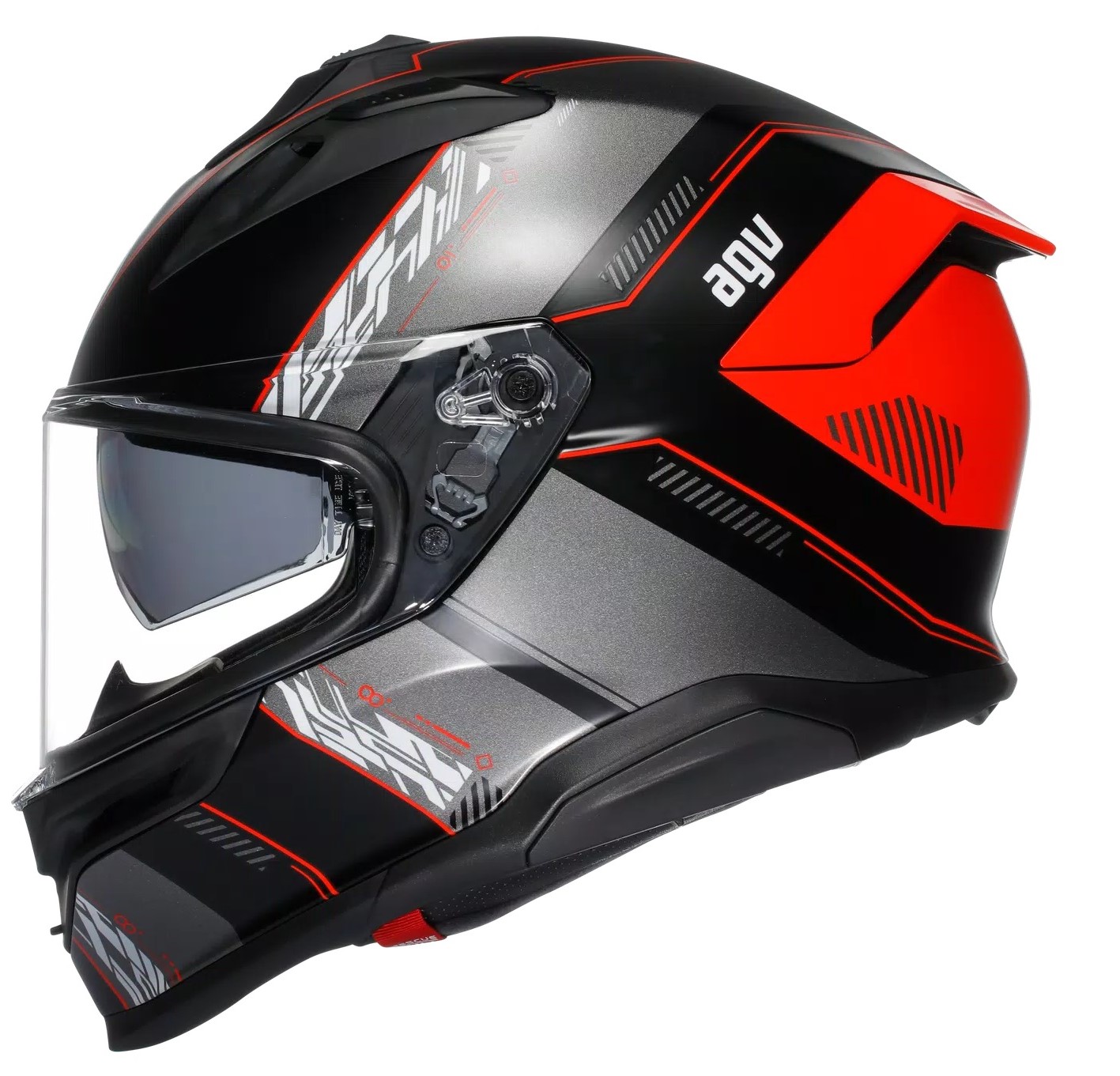 AGV Hjälm K7 Kyber Mattsvart/Röd bild 2