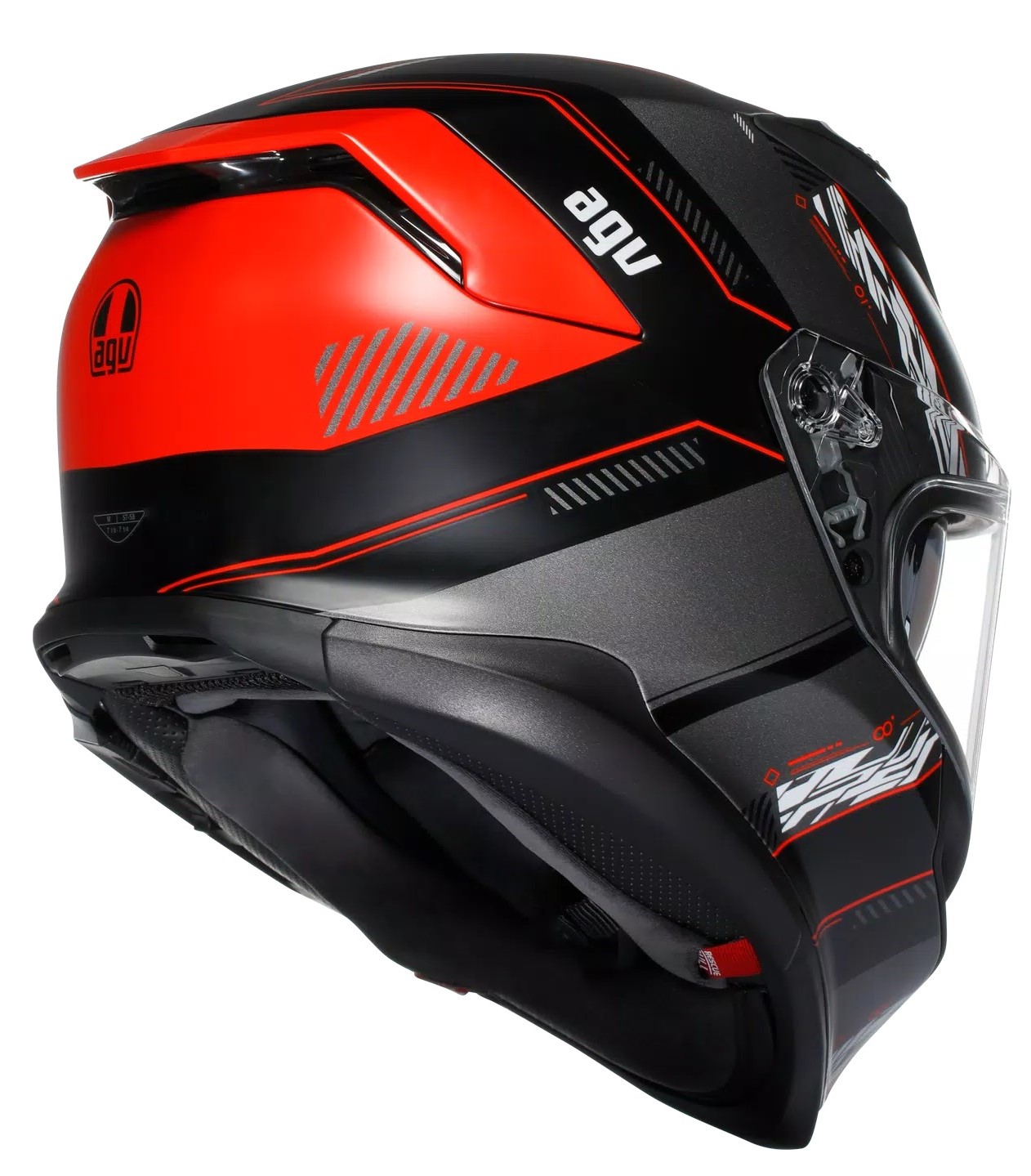 AGV Hjälm K7 Kyber Mattsvart/Röd bild 3