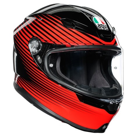 Agv Hjälm K6 Rush Röd/Svart