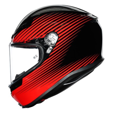Agv Hjälm K6 Rush Röd/Svart bild 2
