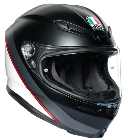 Agv Hjälm K6 Minimal Mattsvart/Vit