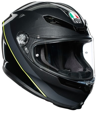 Agv Hjälm K6 Minimal Antrasit/Svart/Fluogul