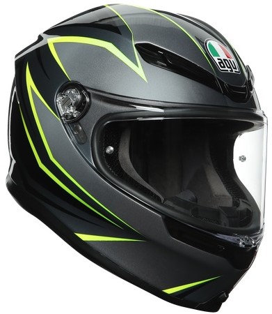 AGV Hjälm K6 Flash Grå/Svart/Lime