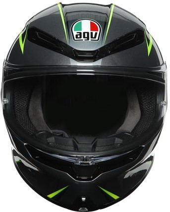 AGV Hjälm K6 Flash Grå/Svart/Lime bild 5