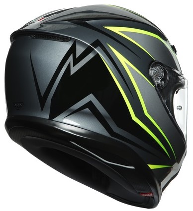 AGV Hjälm K6 Flash Grå/Svart/Lime bild 2