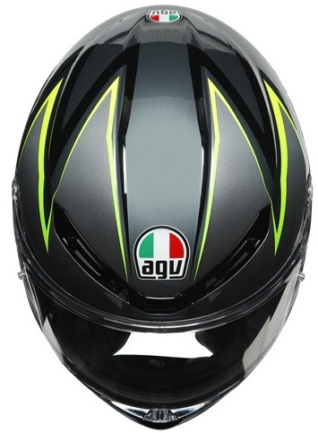 AGV Hjälm K6 Flash Grå/Svart/Lime bild 7