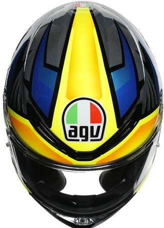 AGV Hjälm K6 Joan Svart/Gul/Blå bild 3