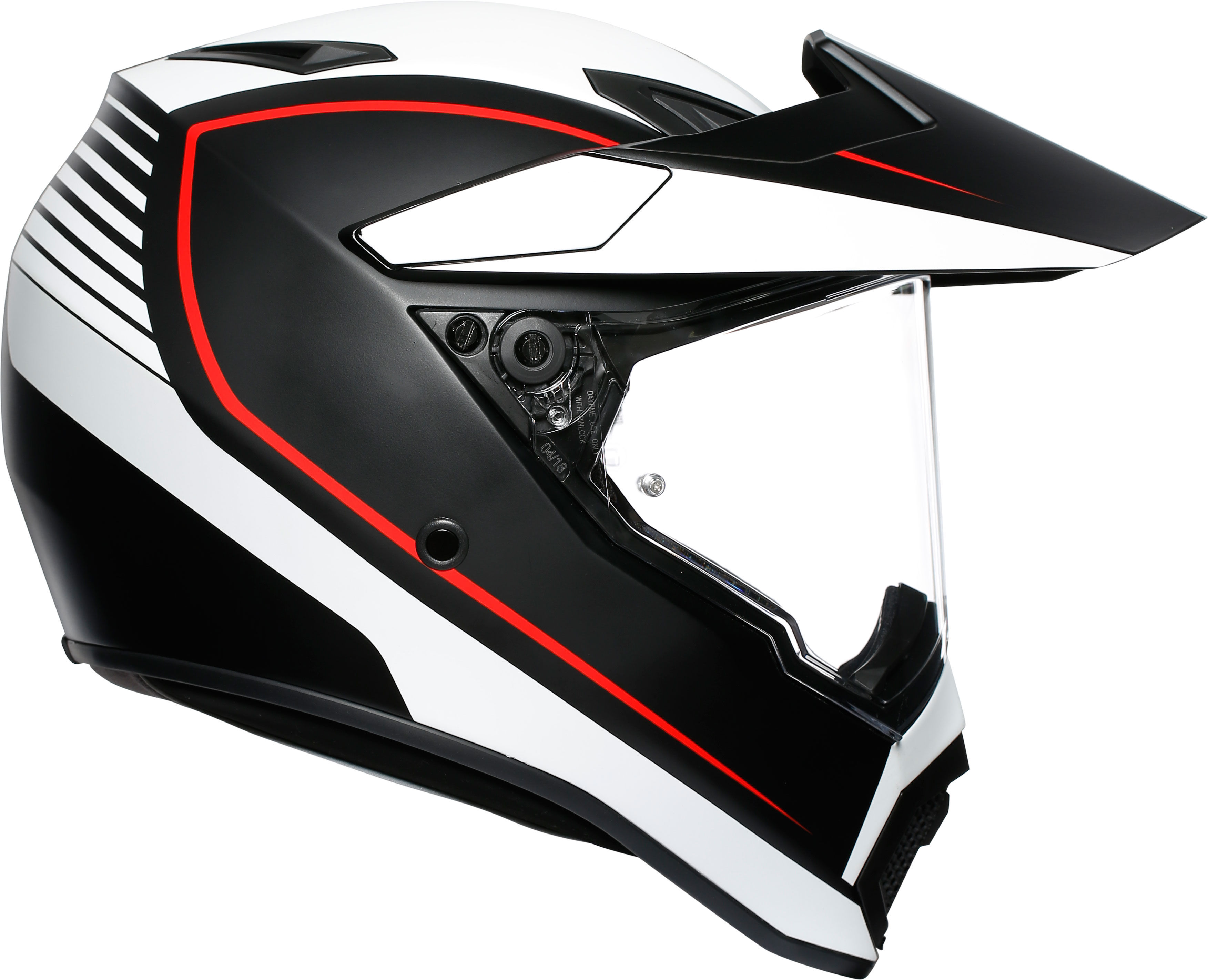 AGV Hybridhjälm AX9 Pacific Road Mattsvart/Vit bild 4
