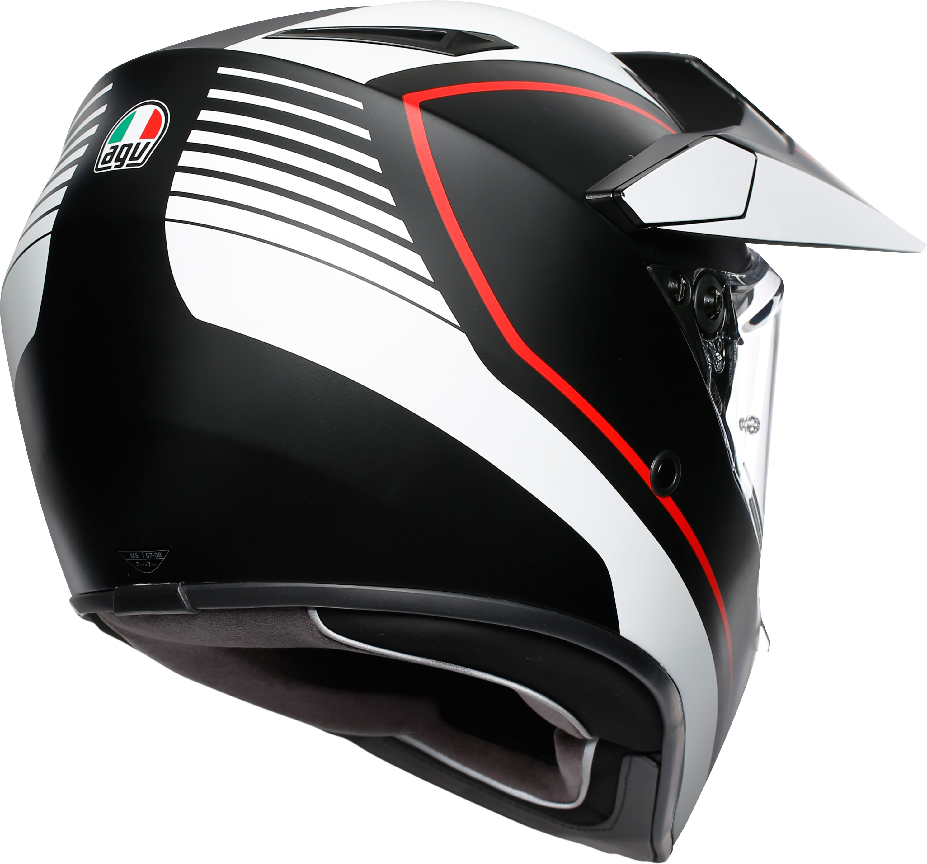 AGV Hybridhjälm AX9 Pacific Road Mattsvart/Vit bild 5