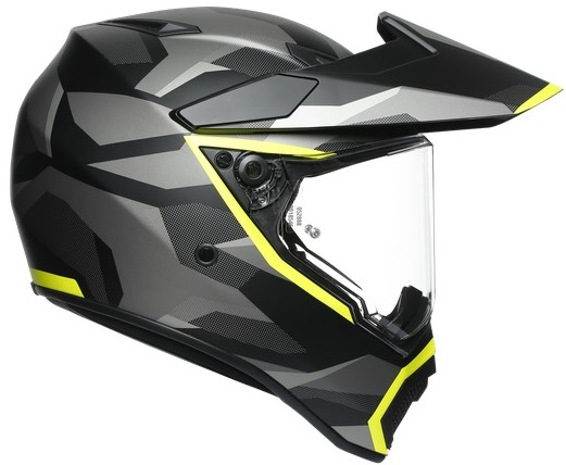 AGV Hybridhjälm AX9 Siberia Mattsvart/Fluogul bild 3