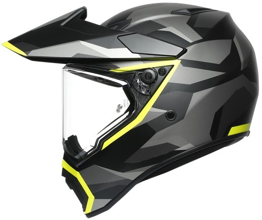 AGV Hybridhjälm AX9 Siberia Mattsvart/Fluogul bild 2