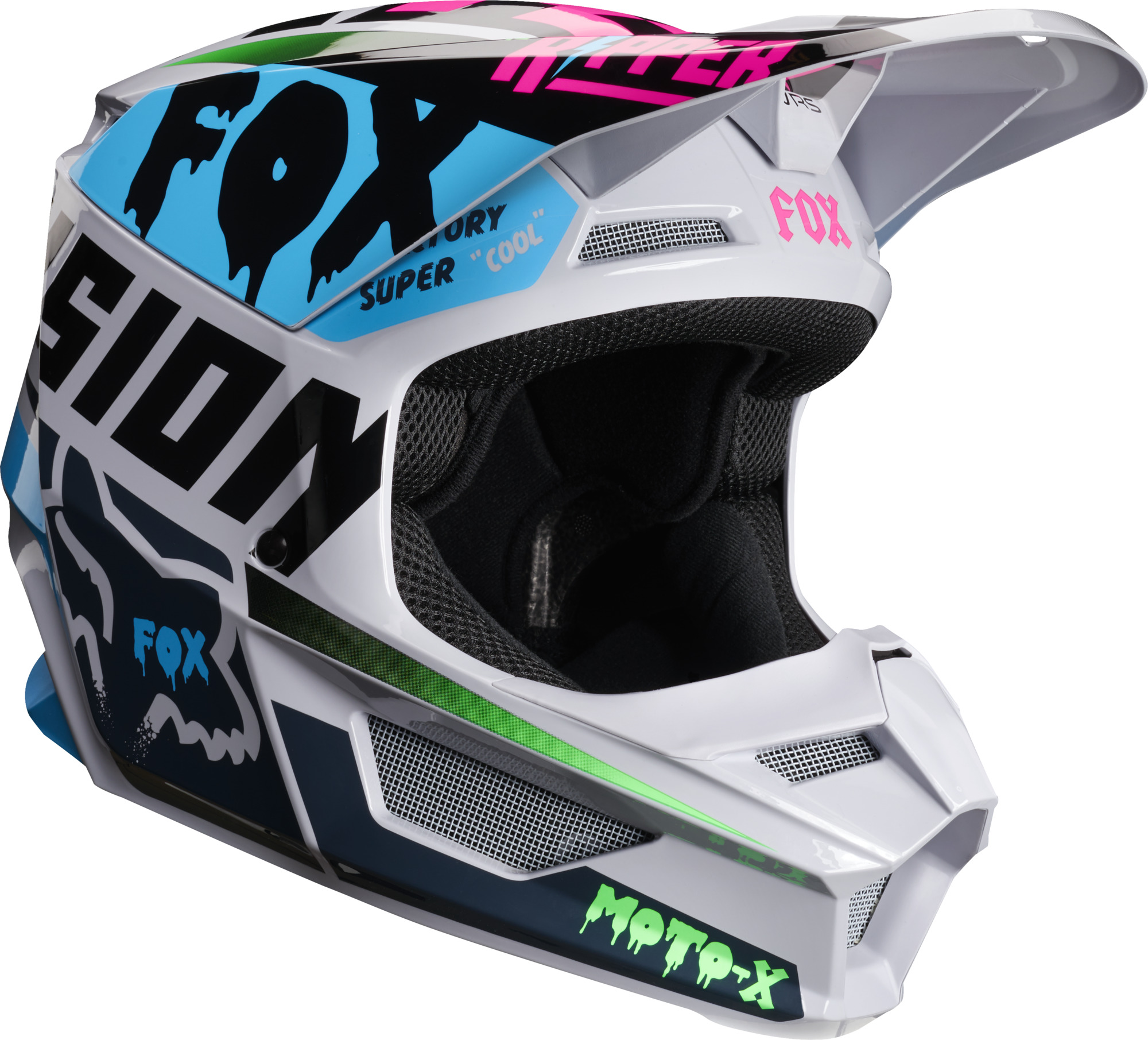 Fox Crosshjälm V1 Czar Ljusgrå (Junior)