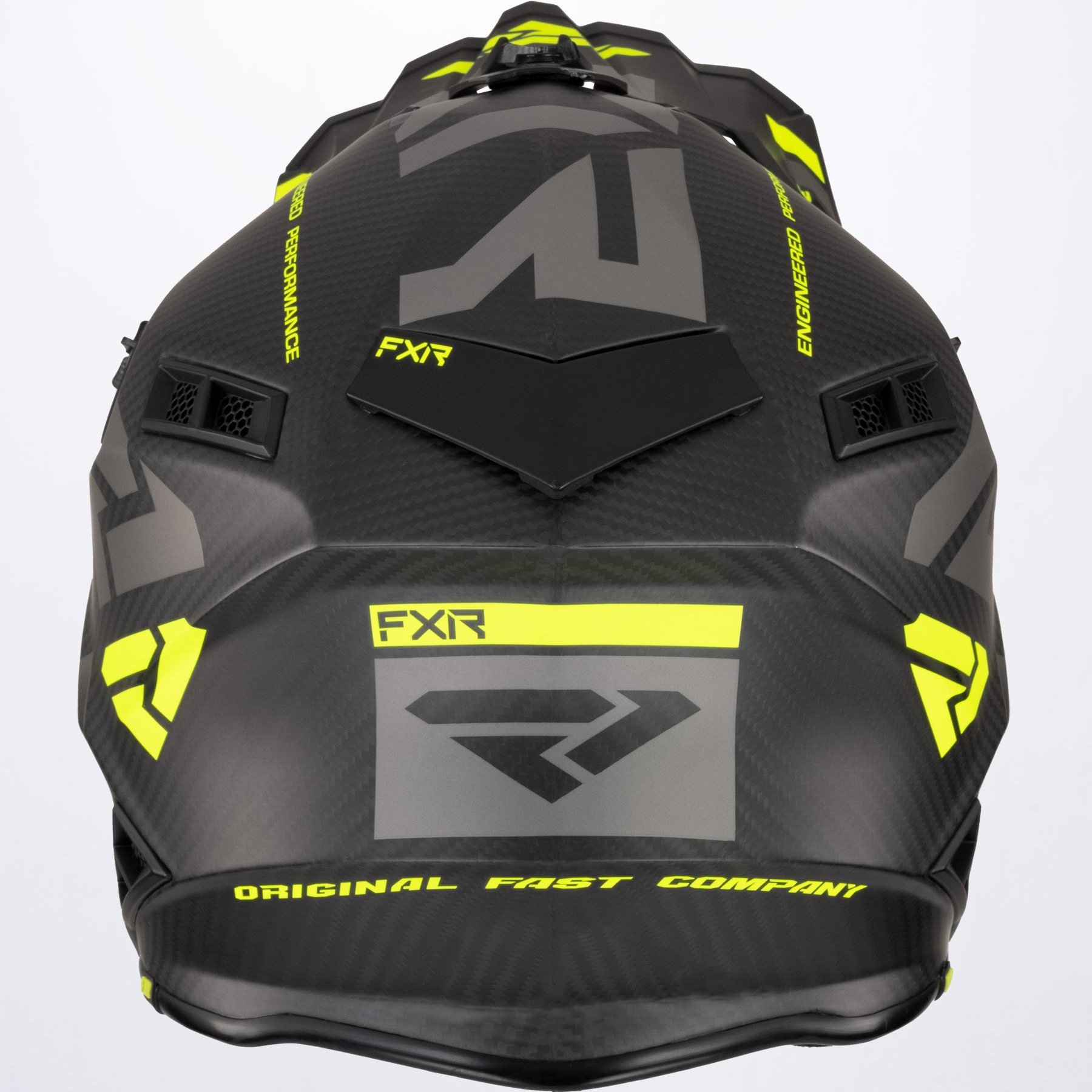 FXR Crosshjälm Helium Carbon Mattsvart/Fluogul bild 4