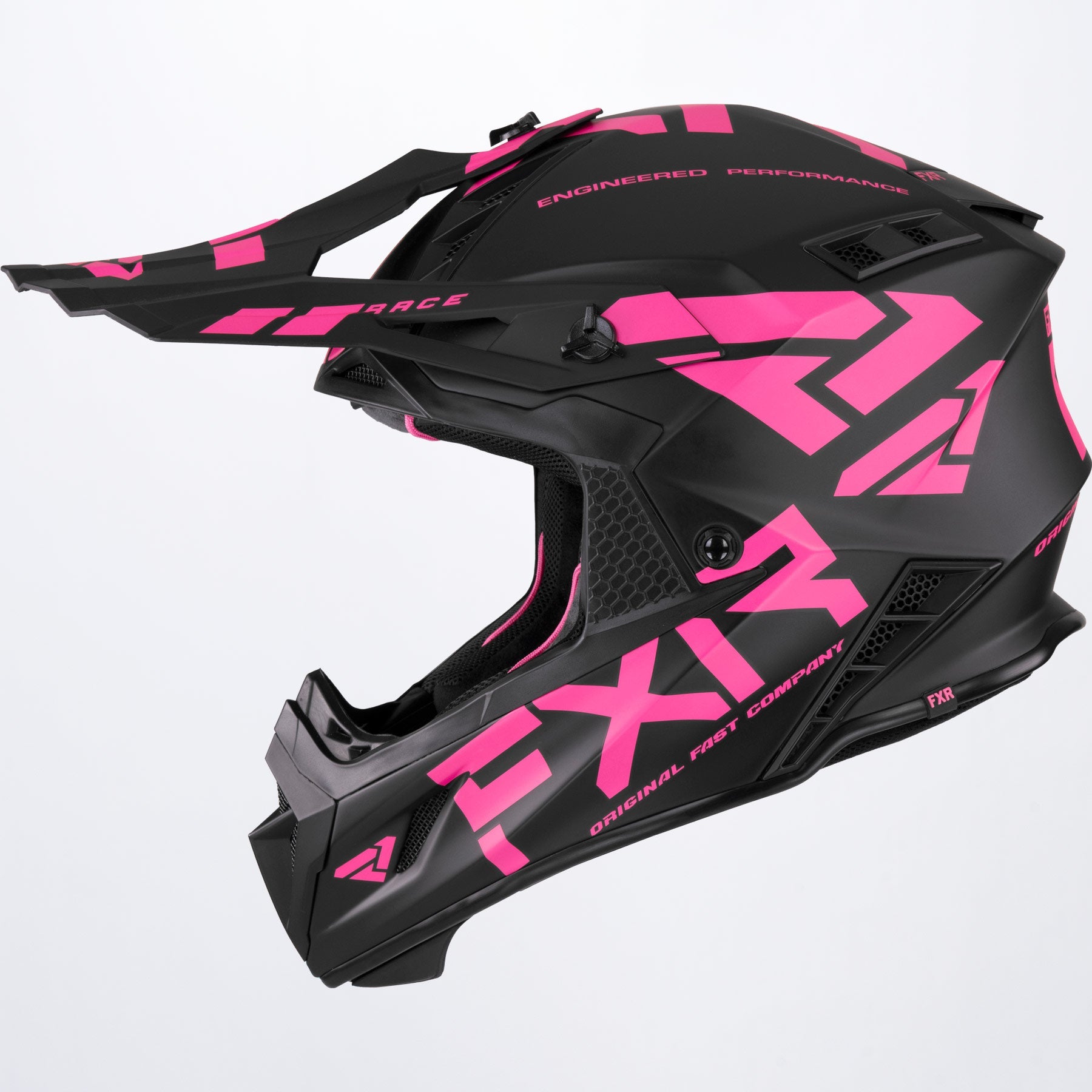FXR Crosshjälm Helium Race Div Mattsvart/Rosa bild 3