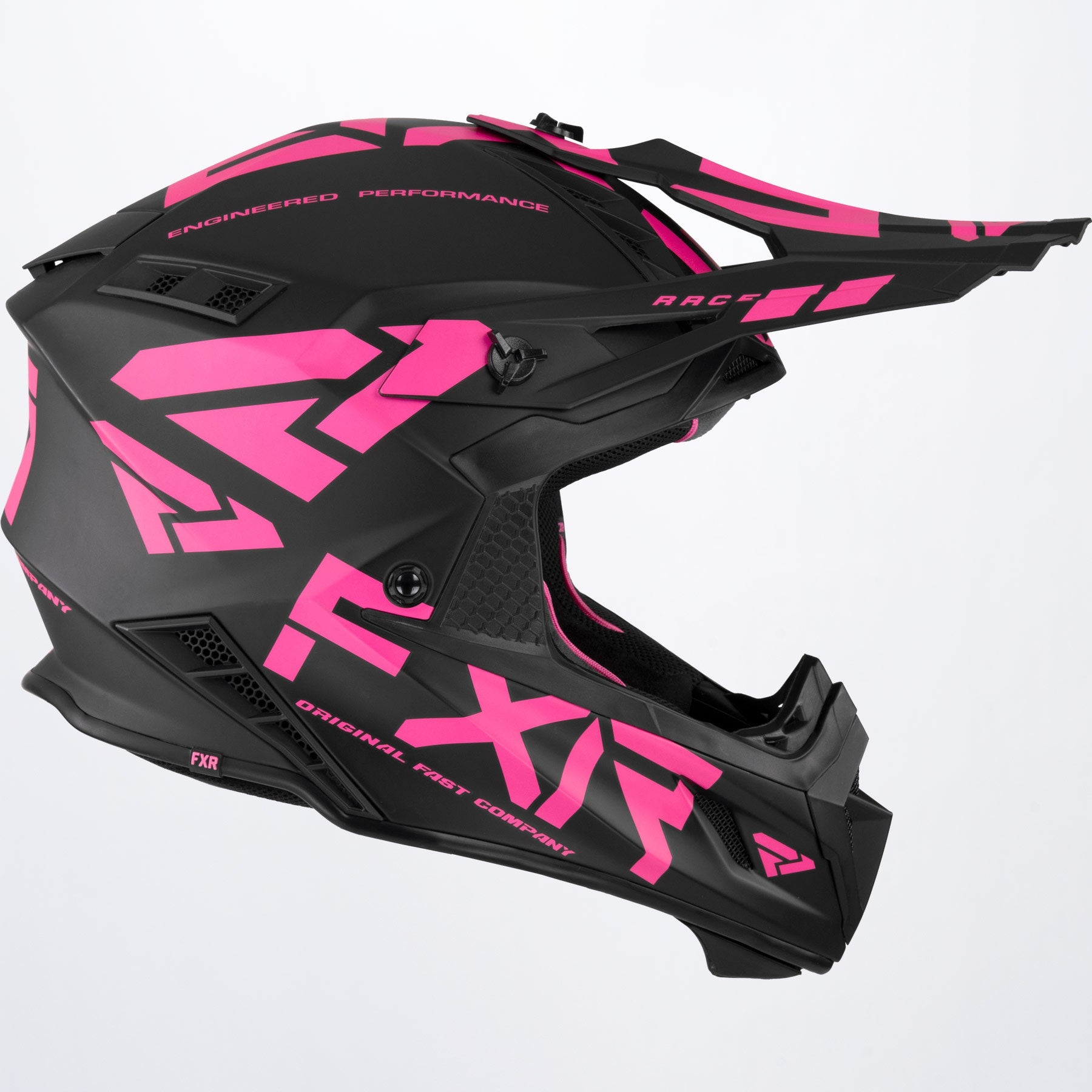 FXR Crosshjälm Helium Race Div Mattsvart/Rosa bild 2