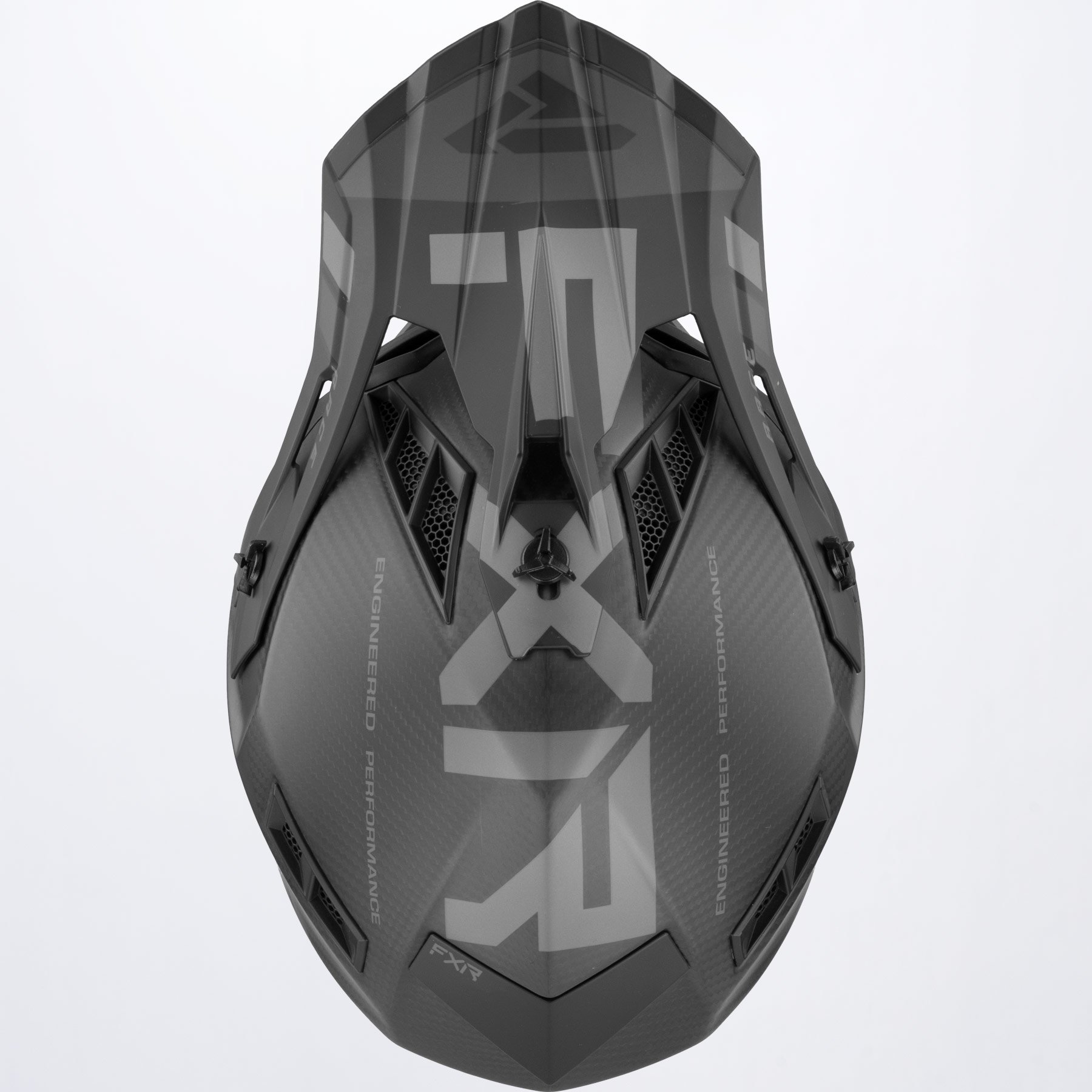 FXR Crosshjälm Helium Carbon Alloy Mattsvart/Grå bild 5