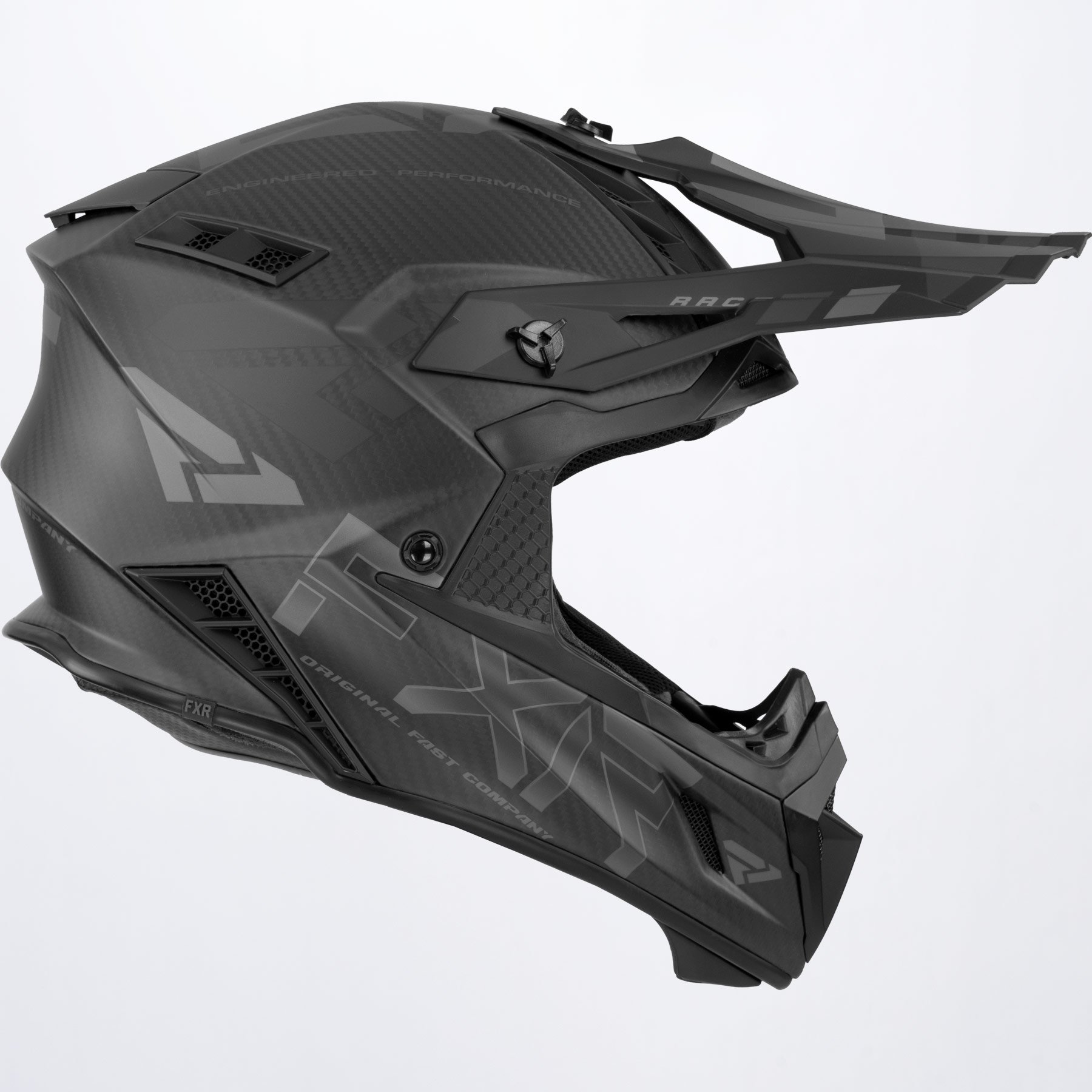FXR Crosshjälm Helium Carbon Alloy Mattsvart/Grå bild 2