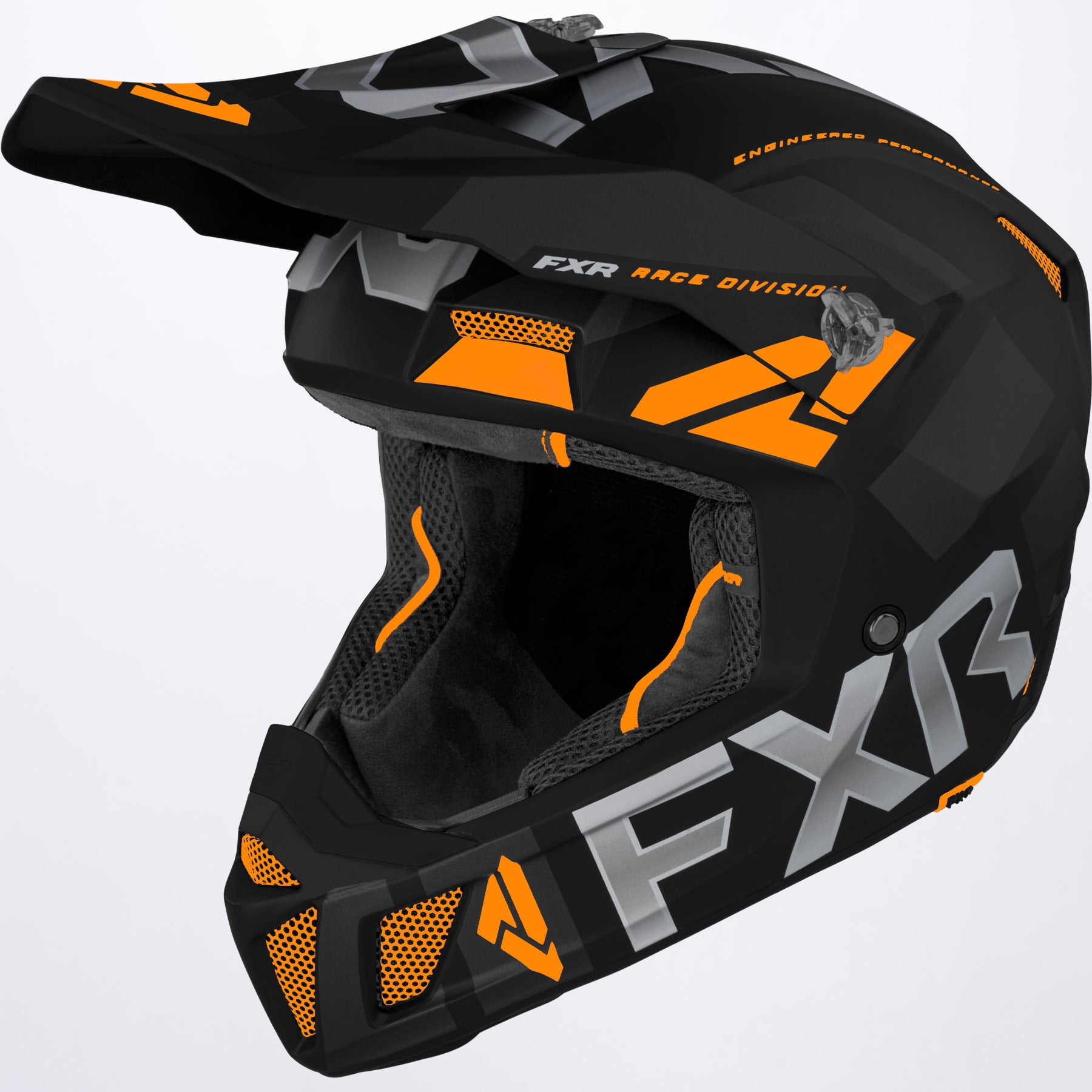 FXR Crosshjälm Clutch Evo Mattsvart/Orange