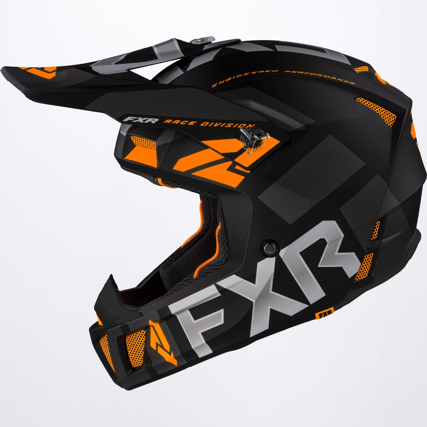 FXR Crosshjälm Clutch Evo Mattsvart/Orange bild 3