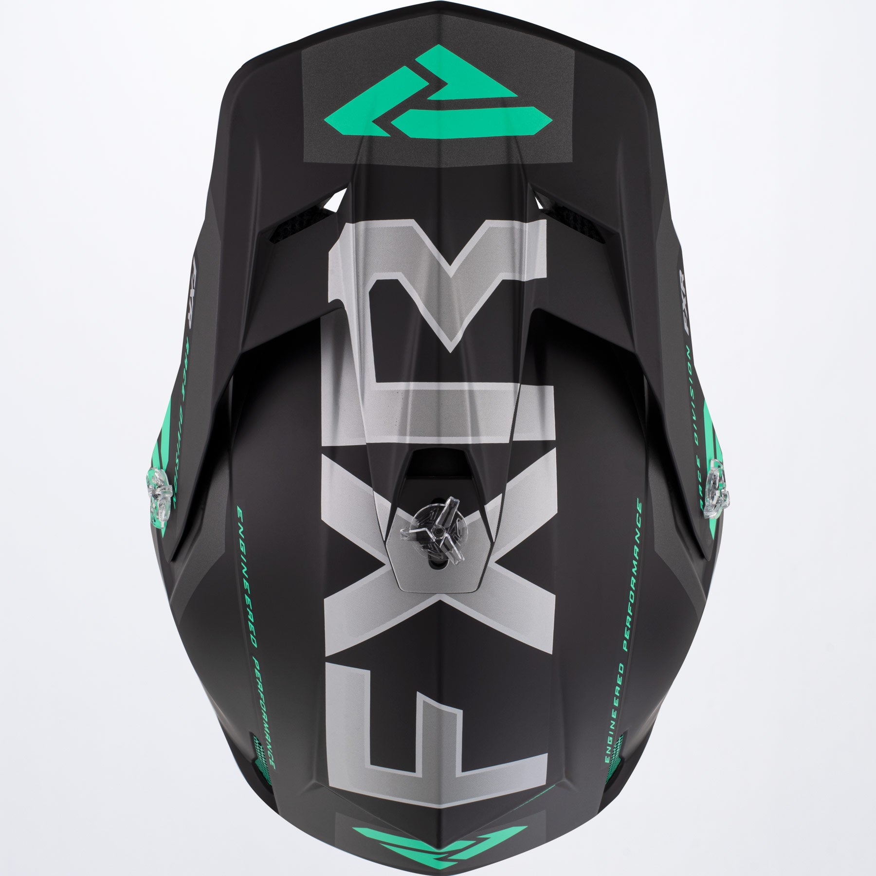 FXR Crosshjälm Clutch Evo Mattsvart/Mint bild 4