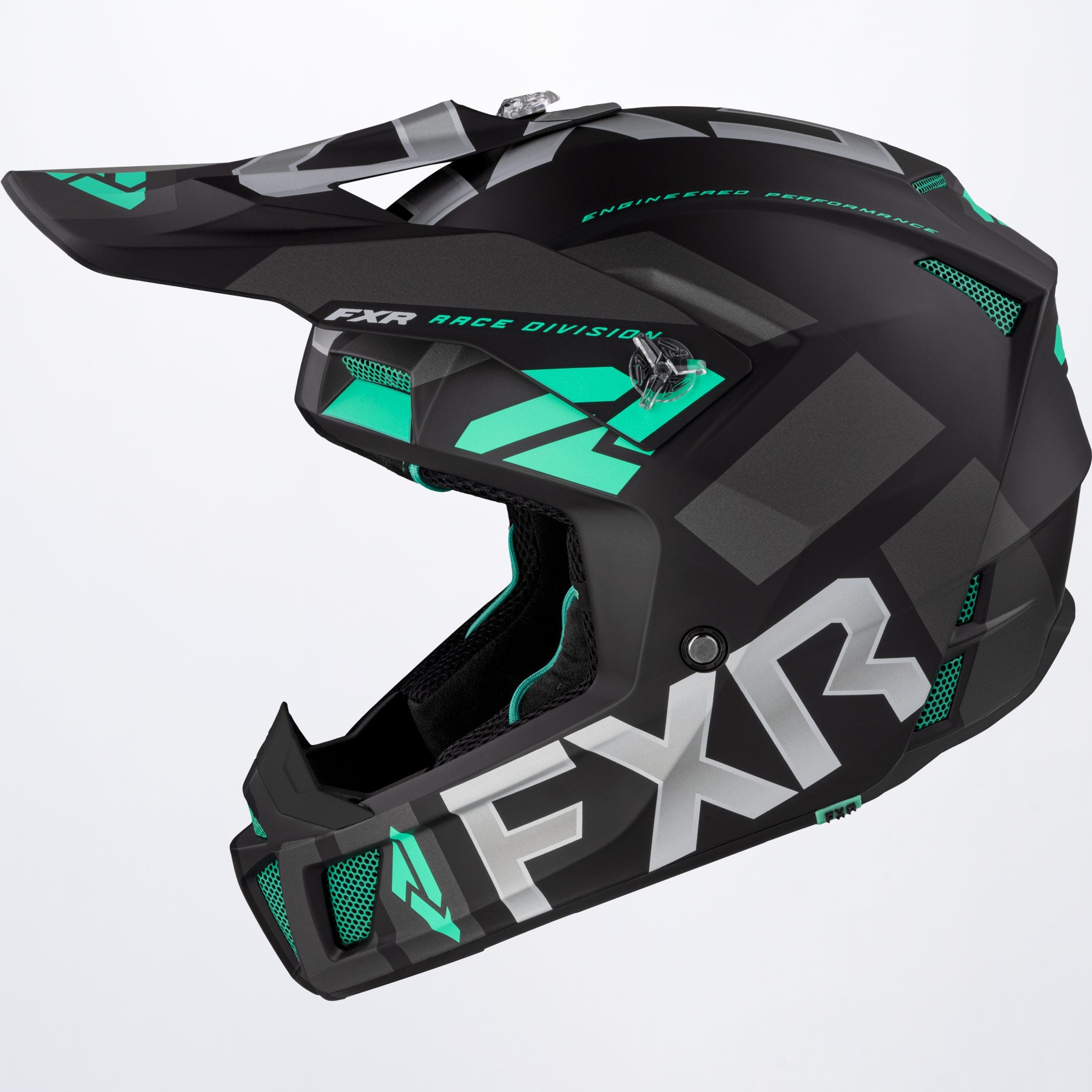 FXR Crosshjälm Clutch Evo Mattsvart/Mint bild 3
