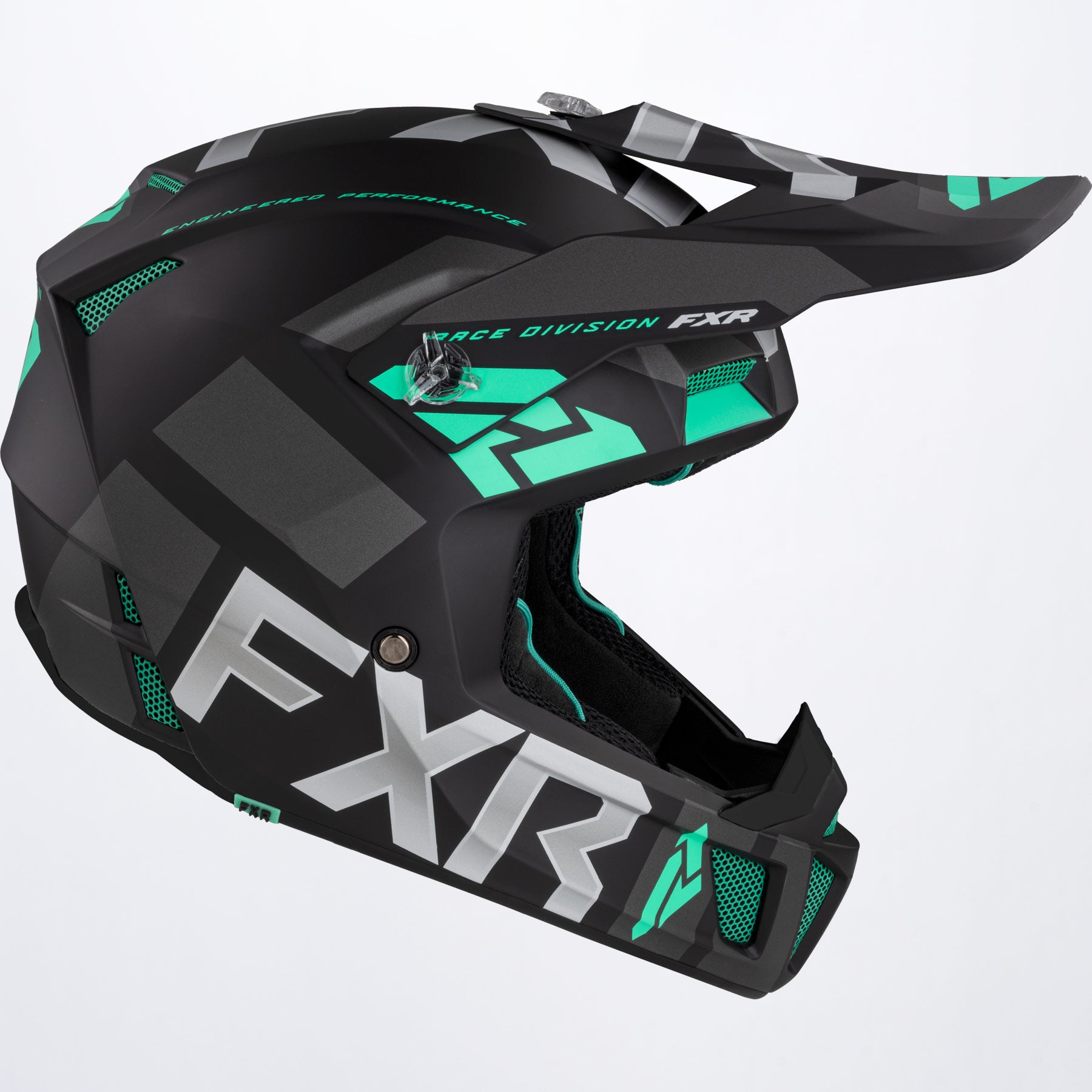 FXR Crosshjälm Clutch Evo Mattsvart/Mint bild 2
