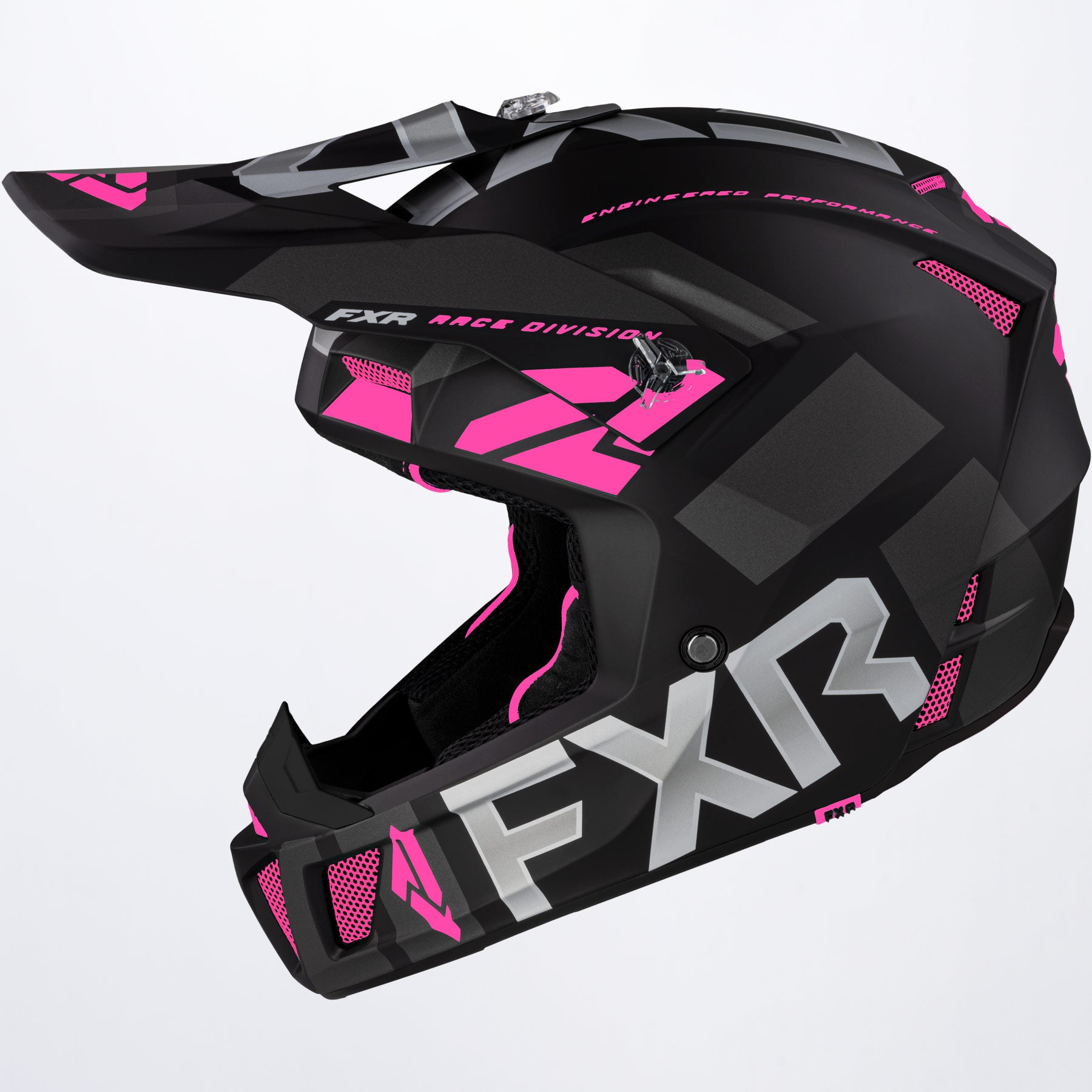 FXR Crosshjälm Clutch Evo Mattsvart/Rosa bild 3