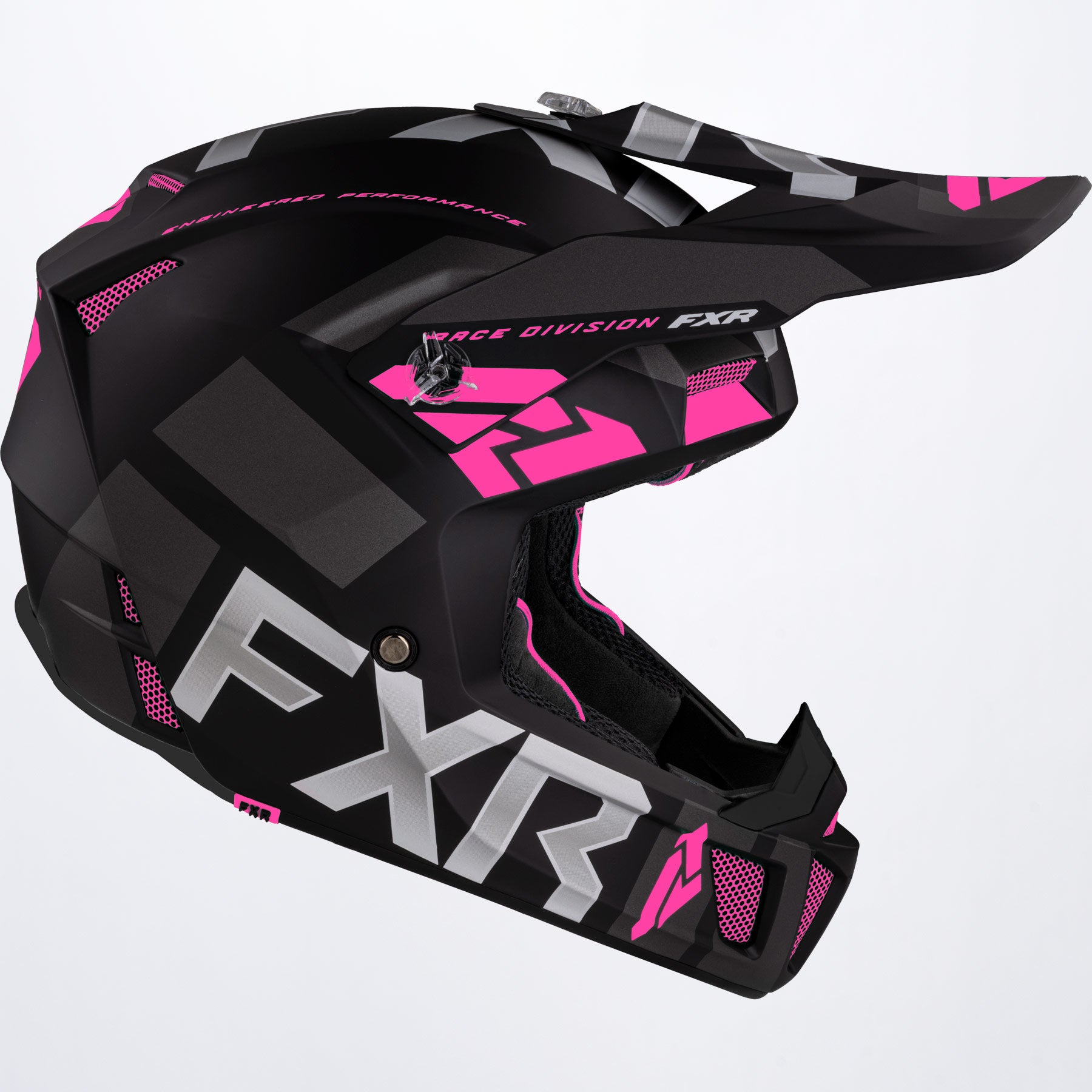 FXR Crosshjälm Clutch Evo Mattsvart/Rosa bild 2