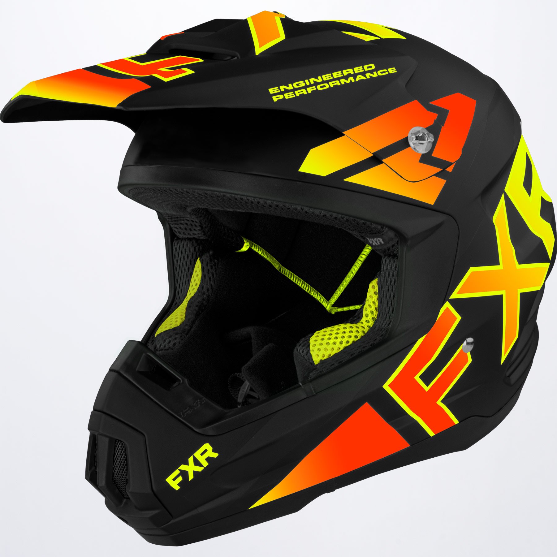 FXR Skoterhjälm Torque Team Mattsvart/Flerfärgad