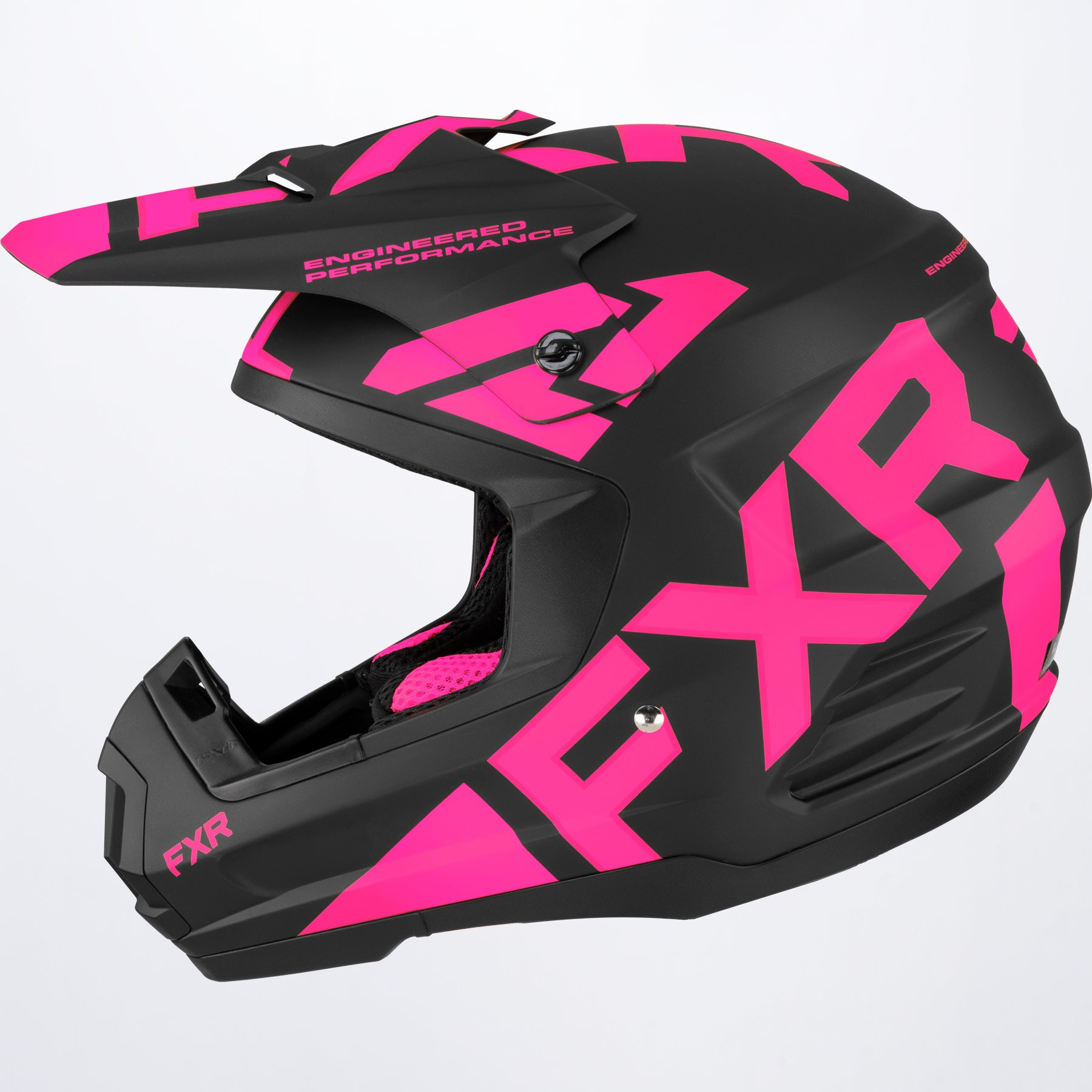 FXR Skoterhjälm Torque Team Mattsvart/Rosa bild 3
