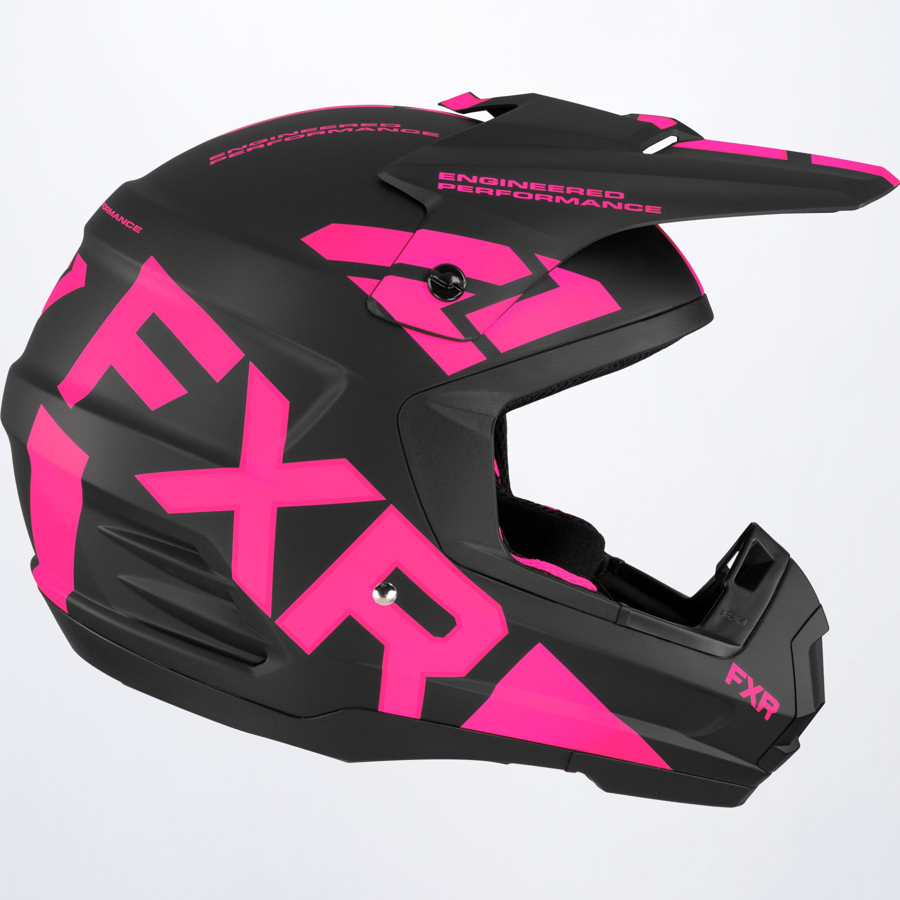 FXR Skoterhjälm Torque Team Mattsvart/Rosa bild 2