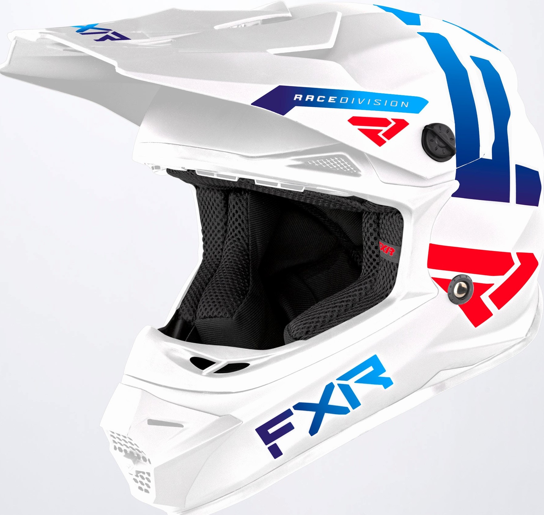 FXR Crosshjälm Legion Patriot Vit/Röd/Blå (Junior)