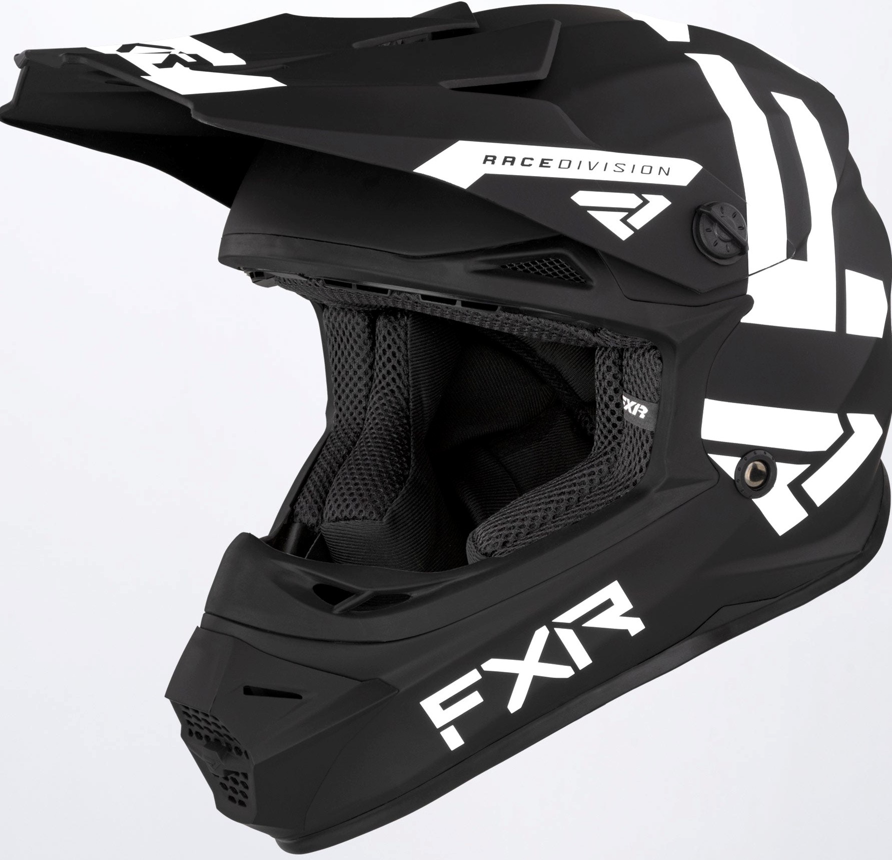 FXR Crosshjälm Legion Mattsvart/Vit (Junior)