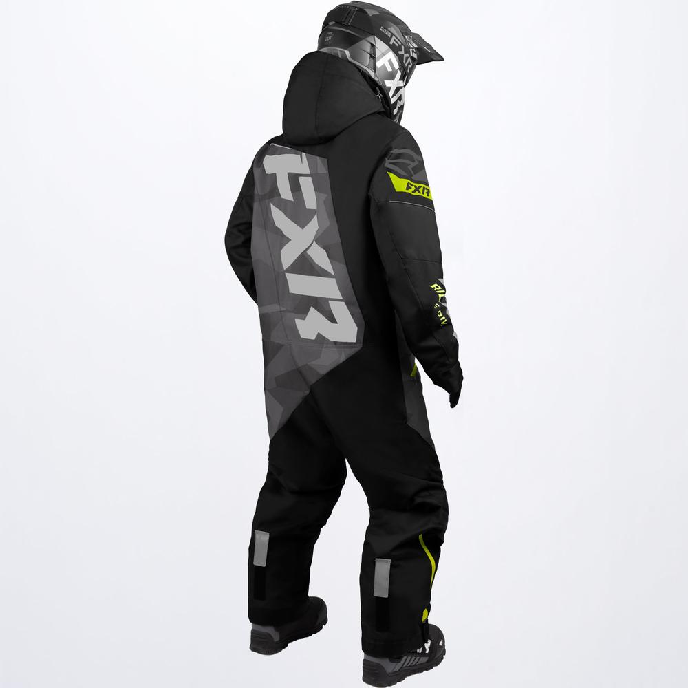 FXR Skoteroverall CX Lite Ofodrad Charcoal Camo/Svart/Fluogul/Grå bild 2