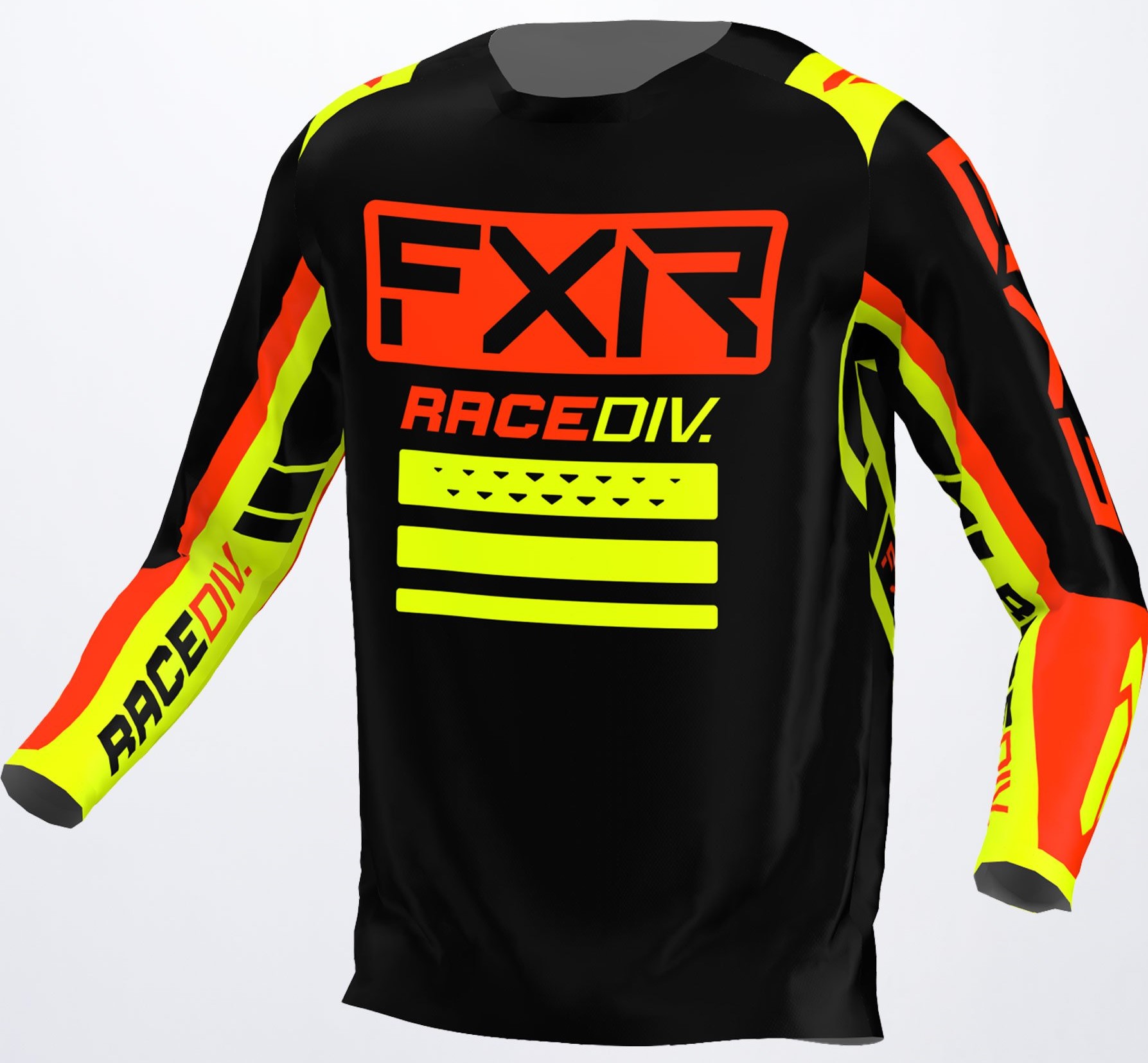 FXR Crosströja Clutch Pro Svart/Röd/Fluogul
