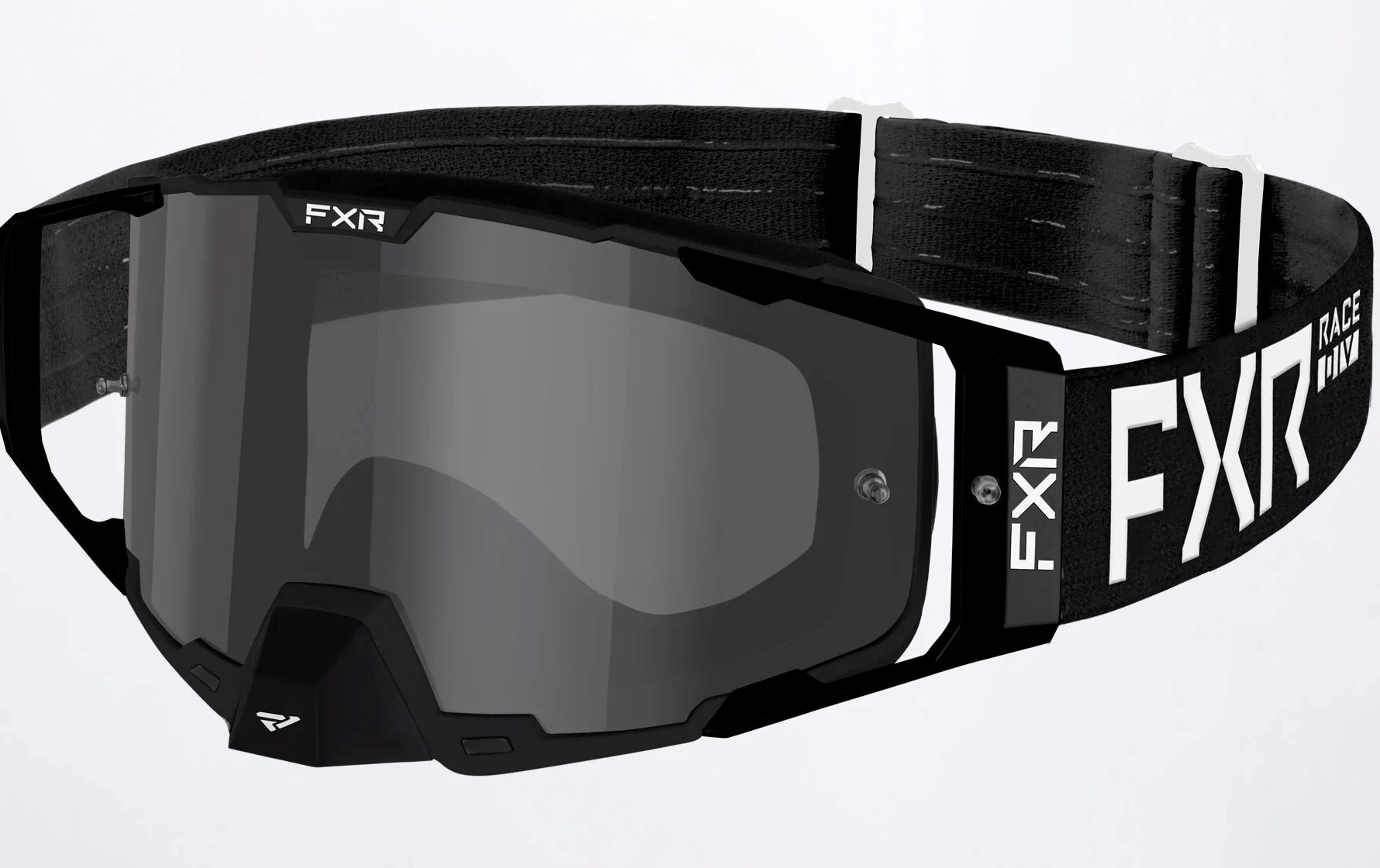 FXR Crossglasögon Combat Svart/Vit - Rökfärgad siktskiva
