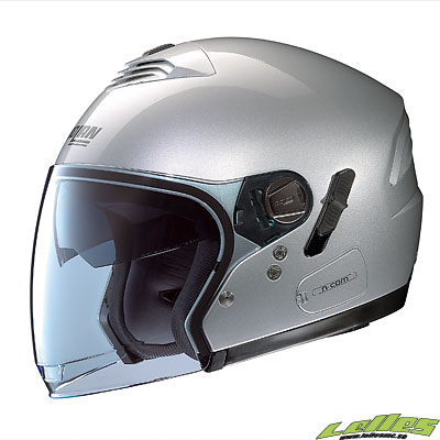 Nolan Hjälm Jet N43E Classic N-Com Silver
