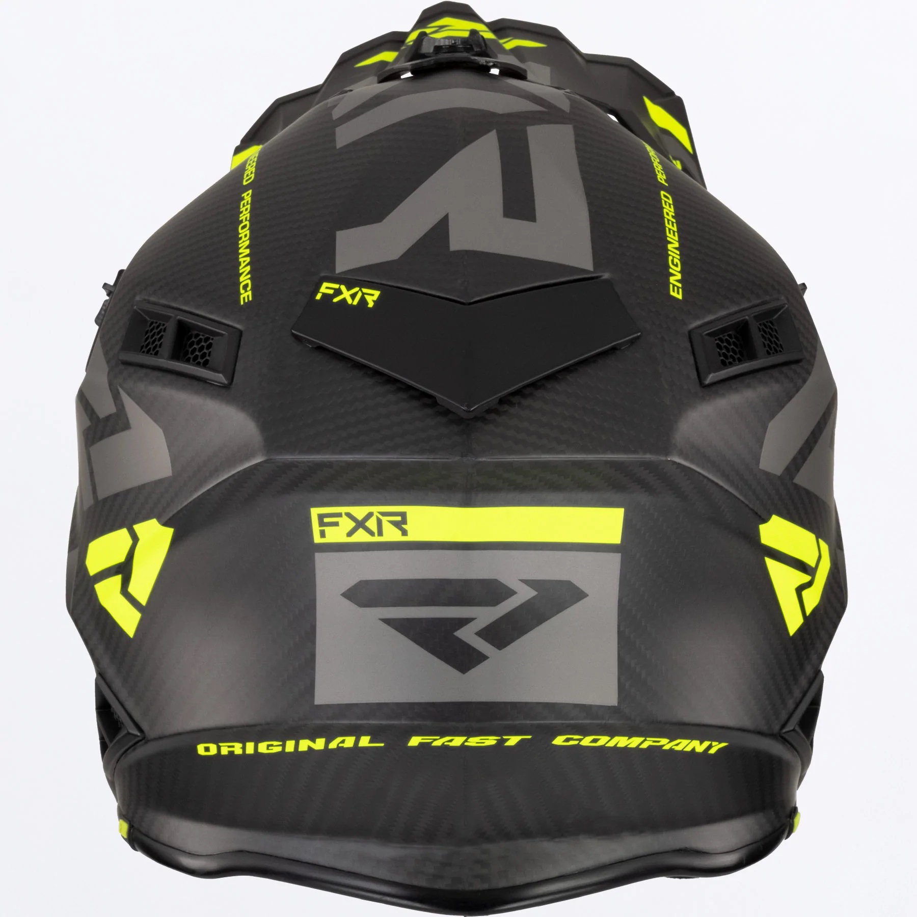FXR Crosshjälm Helium Carbon Mattsvart/Fluogul bild 3