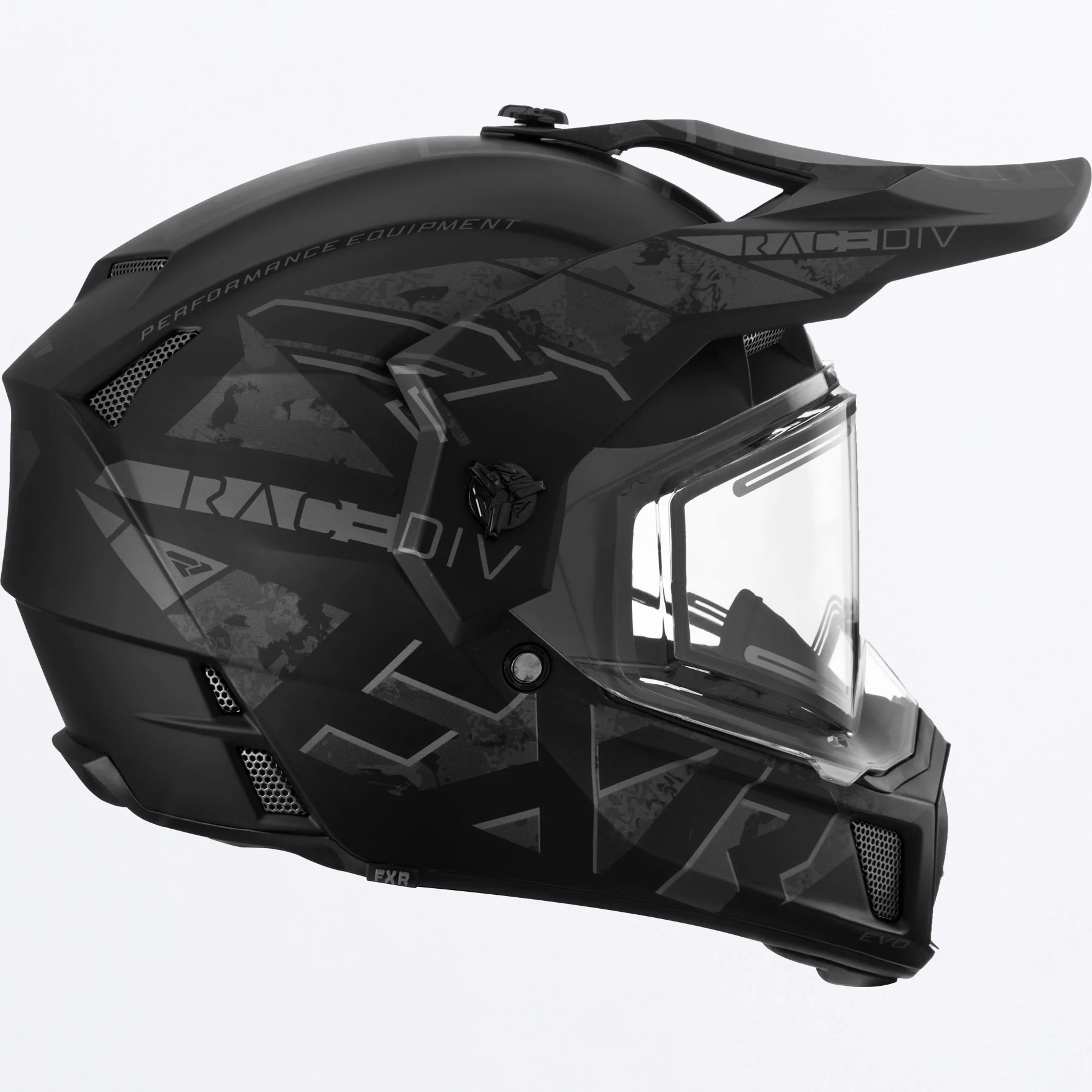 FXR Skoterhjälm Clutch X (Elvisir) Mattsvart/Grå bild 2