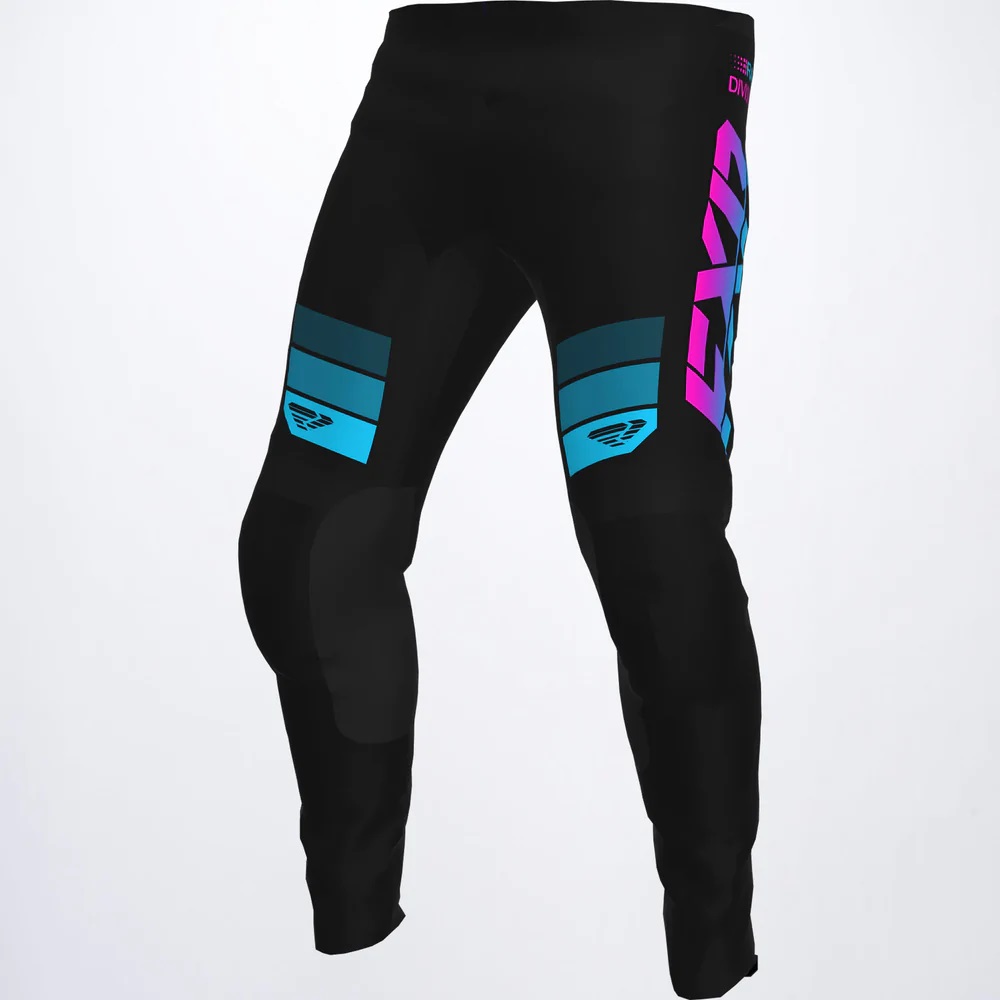 FXR Crossbyxa Clutch Pro Svart/Blå/Rosa (Junior)