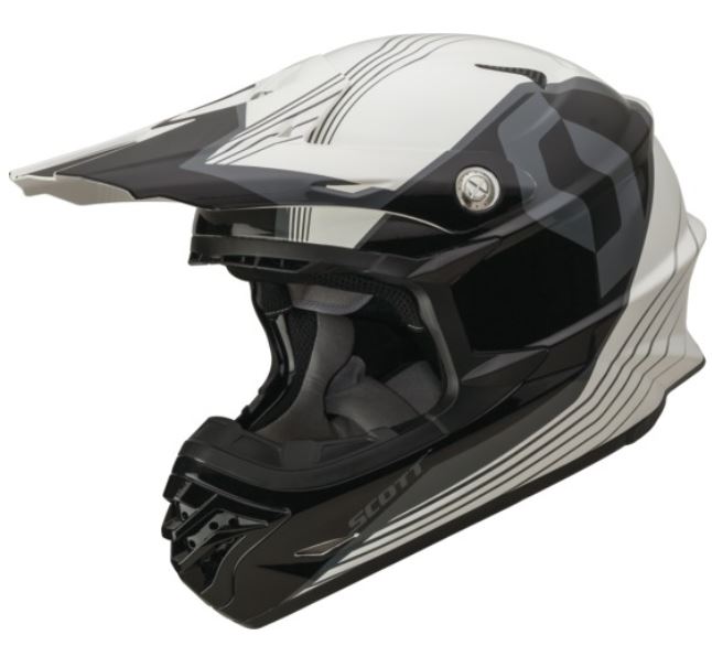 Scott Crosshjälm 350 Pro Slipstream Svart/Vit 