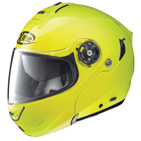 X-Lite Hjälm Öppningsbar X-1003 N-COM Fluogul