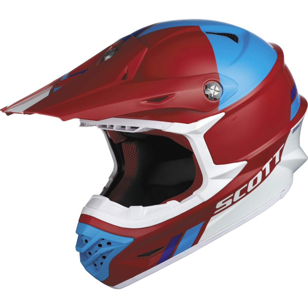 Scott Crosshjälm 350 Pro Trophy Röd/Blå