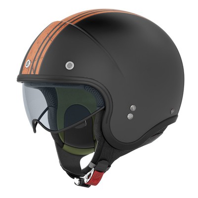 Nolan Hjälm Jet N21 Banner Mattsvart/Orange