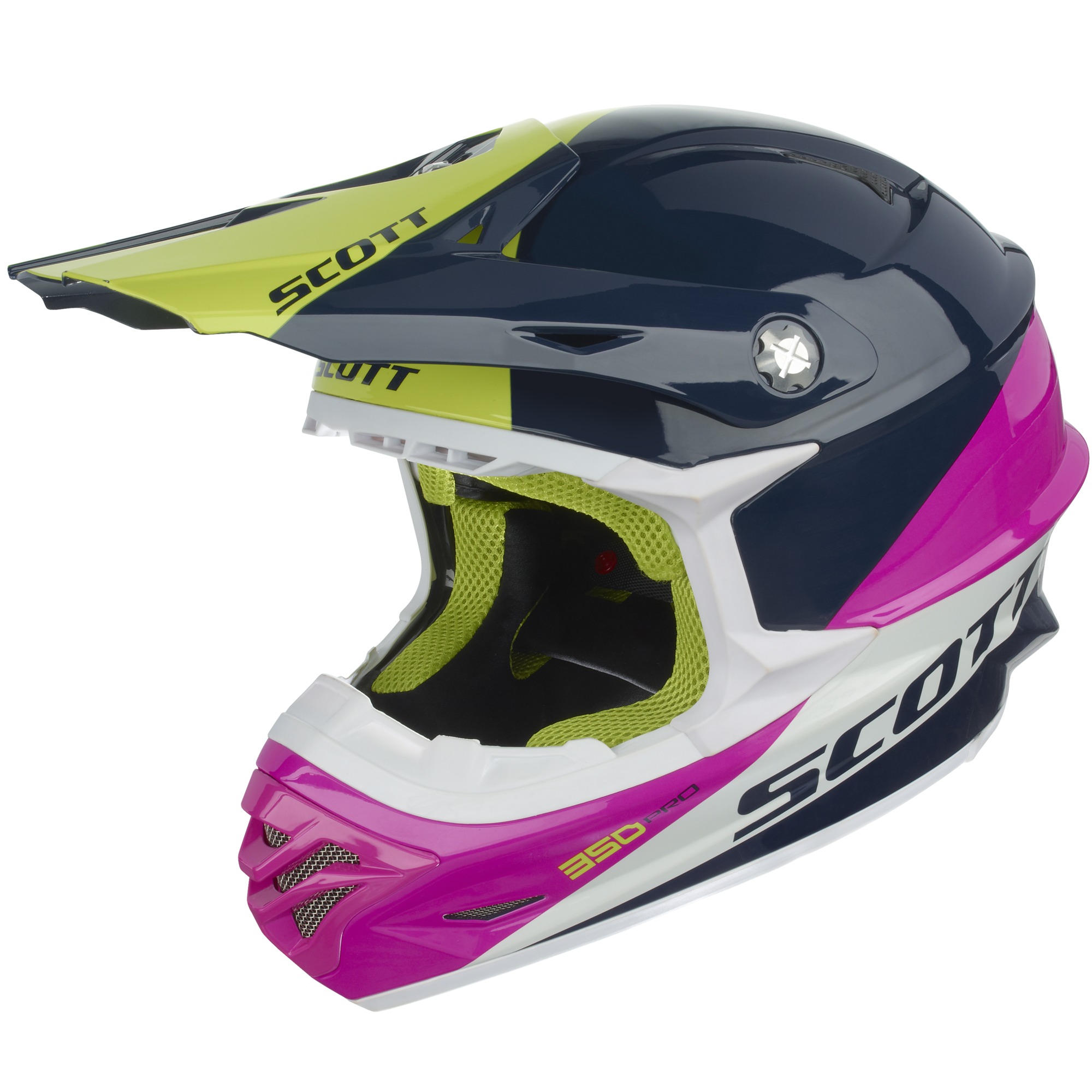 Scott Crosshjälm 350 Pro Trophy Blå/Rosa