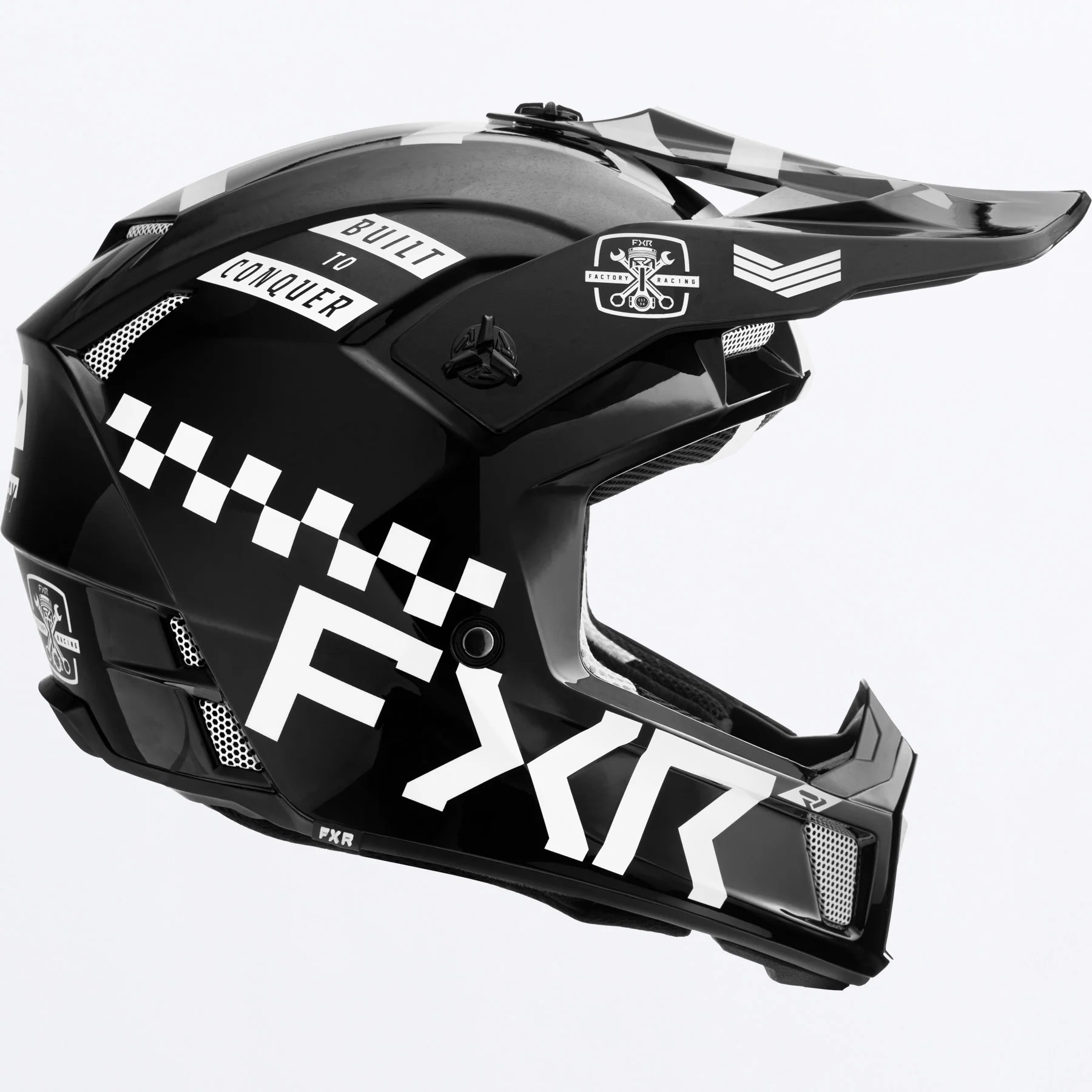 FXR Crosshjälm Clutch Gladiator Svart/Vit bild 2