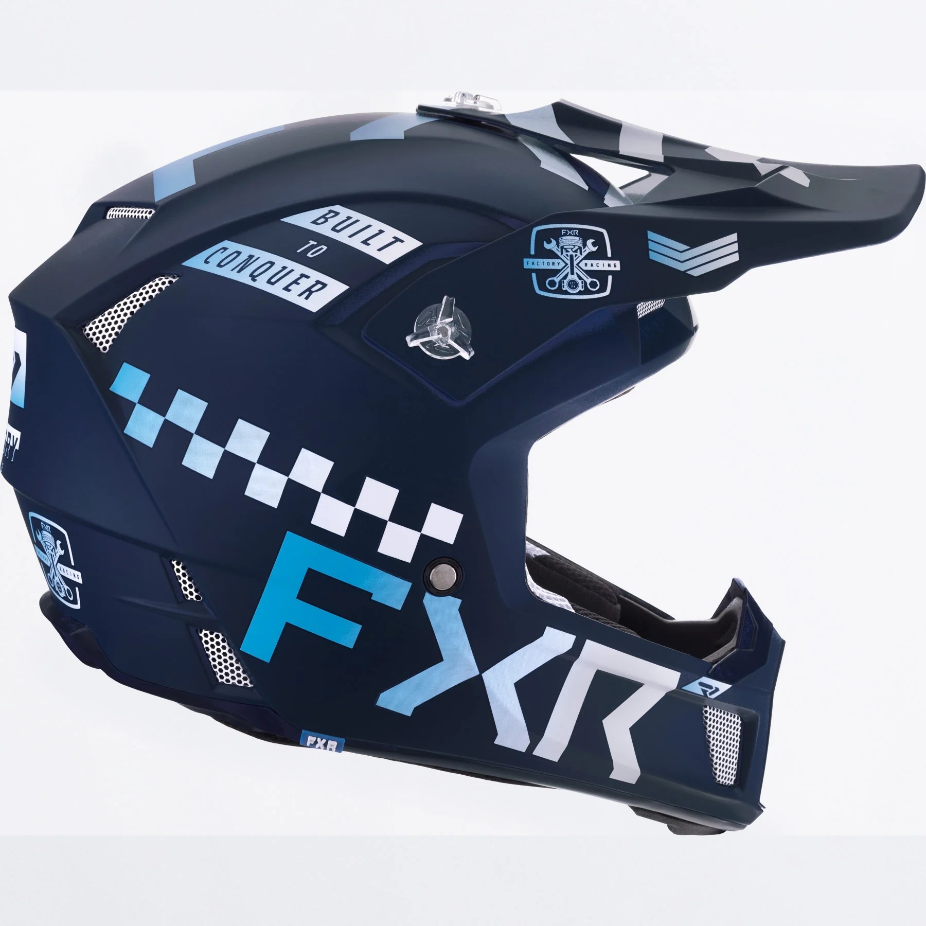 FXR Crosshjälm Clutch Gladiator Blå (Matt) bild 2