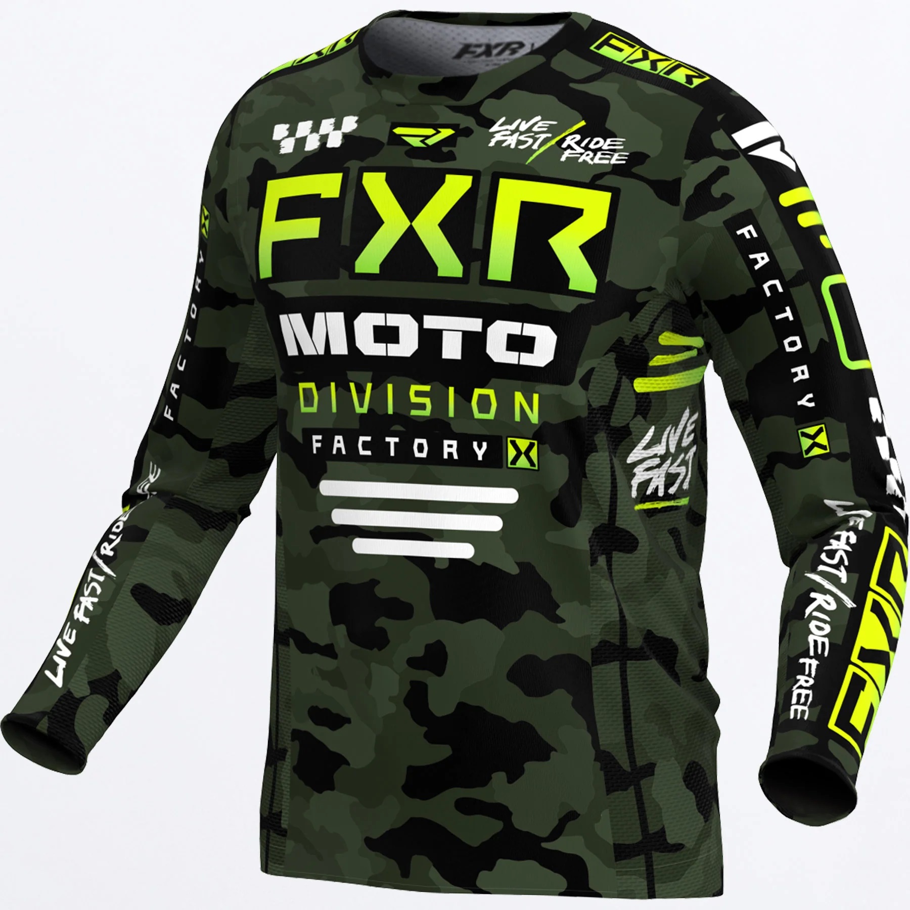 FXR Crosströja Podium Grön-Camo